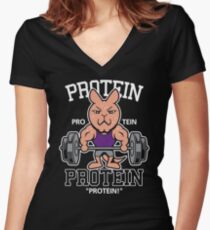 Protein Gym Women's Fitted V-Neck T-Shirt