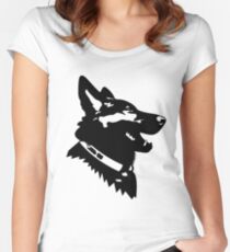 German Shepherd Puppy Lover Fitted Scoop T-Shirt