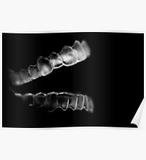 Invisible dental teeth brackets tooth plastic braces Poster