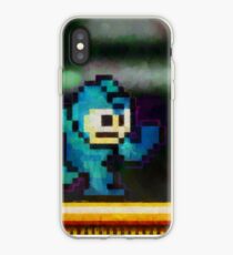 Mega Man retro painted pixel art iPhone Case