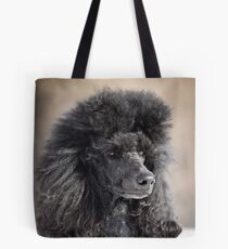 black poodle dog Tote Bag