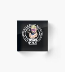 I love MMA Mixed Martial Arts Acrylic Block