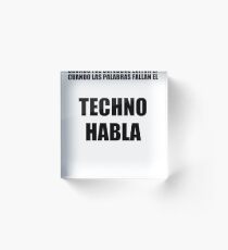TECHNO SPEAKS Acrylic Block