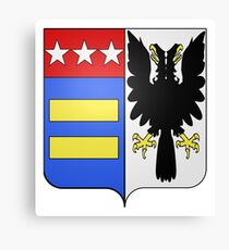 French France Coat of Arms 13408 Blason ville fr Le Landreau Loire Atlantique Canvas Print