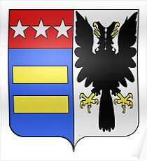 French France Coat of Arms 13408 Blason ville fr Le Landreau Loire Atlantique Poster