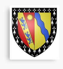 French France Coat of Arms 15971 Blason famille Nicolle du Gué Romain Cadet Canvas Print