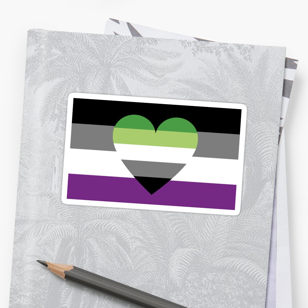 Asexual Aromantic Flag Sticker By Dlpalmer Redbubble 