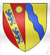 French France Coat of Arms 15972 Blason famille Nicolle du Gué Romain Poster