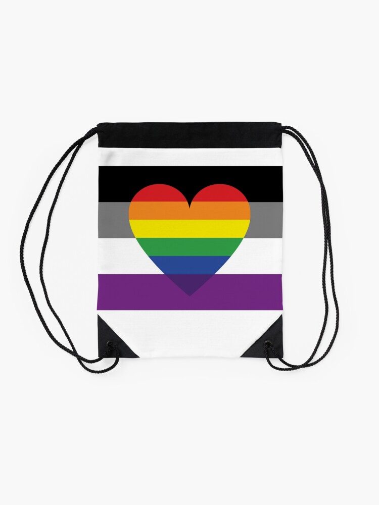 Asexual Homoromantic Flag Drawstring Bag By Dlpalmer Redbubble 