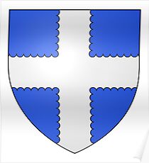 French France Coat of Arms 13411 Blason ville fr Le Lude Sarthe Poster