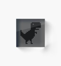 Chrome T-Rex Acrylic Block