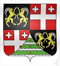 French France Coat of Arms 15974 Blason famille Nieffeln Schwyl und Bach Heim La Richetançon Poster