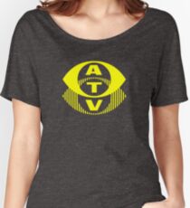 Retro TV ATV in a bright yellow Women's Relaxed Fit T-Shirt