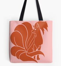 Ninetails, red minimal Tote Bag
