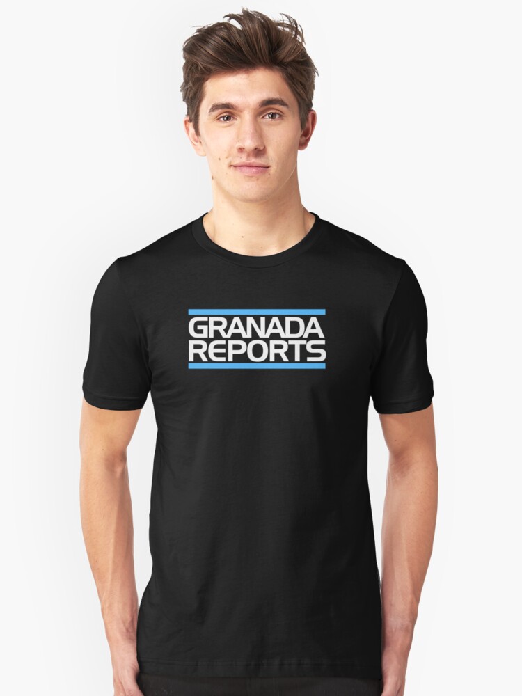 Alternate view of Granada Reports logo 1984-ish Slim Fit T-Shirt
