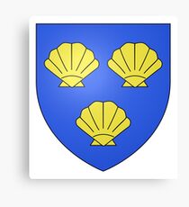 French France Coat of Arms 13415 Blason ville fr Le Mesnil en Vallée Maine et Loire Canvas Print