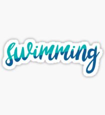 Schwimm-Skript Sticker