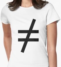 Inequality Symbol,  Math, #Inequality, #Symbol,  #Math, #InequalitySymbol,  #MathSymbol,  #InequalityMathSymbol Women's Fitted T-Shirt
