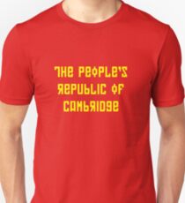 The People's Republic of Cambridge (yellow letters) Unisex T-Shirt