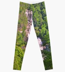 Upper Whitewater Falls North Carolina Summertime Vertical Leggings