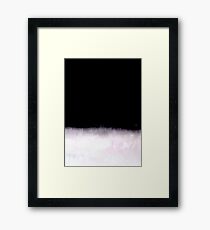 black and white abstract painting in minimal style Framed Print