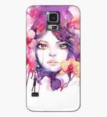 Orchid Mistress. Watercolor fashion illustration Case/Skin for Samsung Galaxy