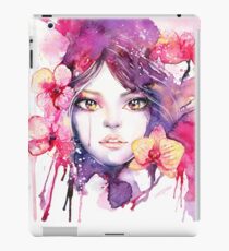 Orchid Mistress. Watercolor fashion illustration iPad Case/Skin