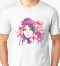 Orchid Mistress. Watercolor fashion illustration Unisex T-Shirt
