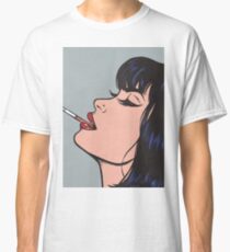 Rauchendes Mädchen Classic T-Shirt