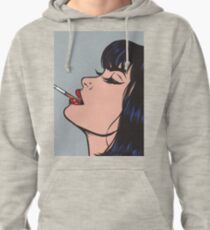 Smoking Girl Pullover Hoodie