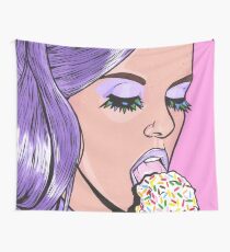 Ice Cream Girl Wall Tapestry