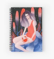 Zodiac - Cancer astrology illustration Spiral Notebook
