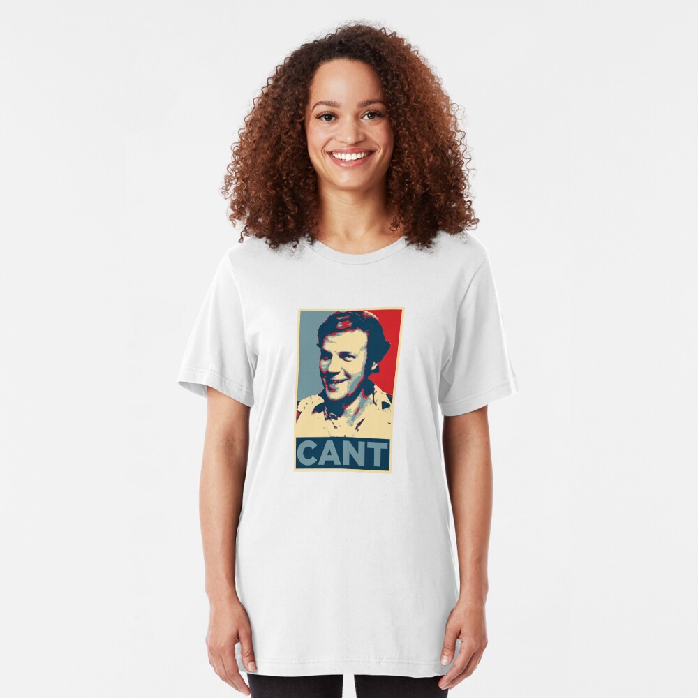 YES WE CANT: Barack Obama styled poster Slim Fit T-Shirt
