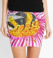 Bumble bee and flower Mini Skirt