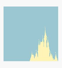 Magic Castle Silhouette Blue and Yellow Photographic Print