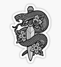 Pegatina Serpiente y Daga