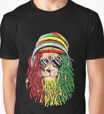 RASTA LION Rastafarian Jamaican reggae Music shirt Graphic T-Shirt