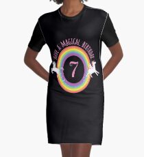 Unicorn Have A Magical 7th Birthday - Gift For 7 Year Old Girl For 7th Birthday Girl Graphic T-Shirt Dress