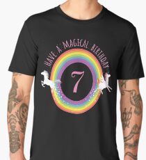 Unicorn Have A Magical 7th Birthday - Gift For 7 Year Old Girl For 7th Birthday Girl Men's Premium T-Shirt