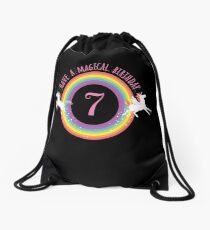 Unicorn Have A Magical 7th Birthday - Gift For 7 Year Old Girl For 7th Birthday Girl Drawstring Bag