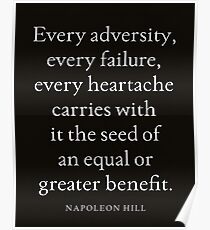 Napoleon Hill Leistungsstarke Inspirierend Zitat Poster