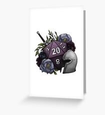 Tarjeta de felicitación Fighter Class D20 - Tabletop Gaming Dice