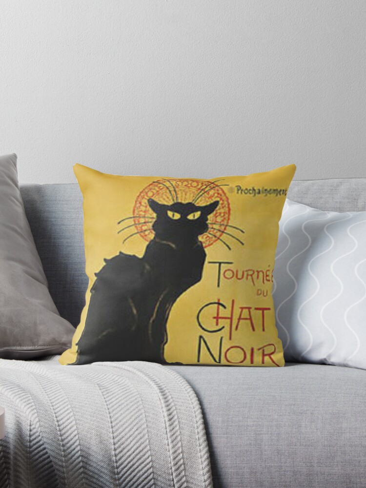 Theophile Steinlen Tournee Du Chat Noir Avec Rodolphe Salis Throw Pillow By Jamescsociety