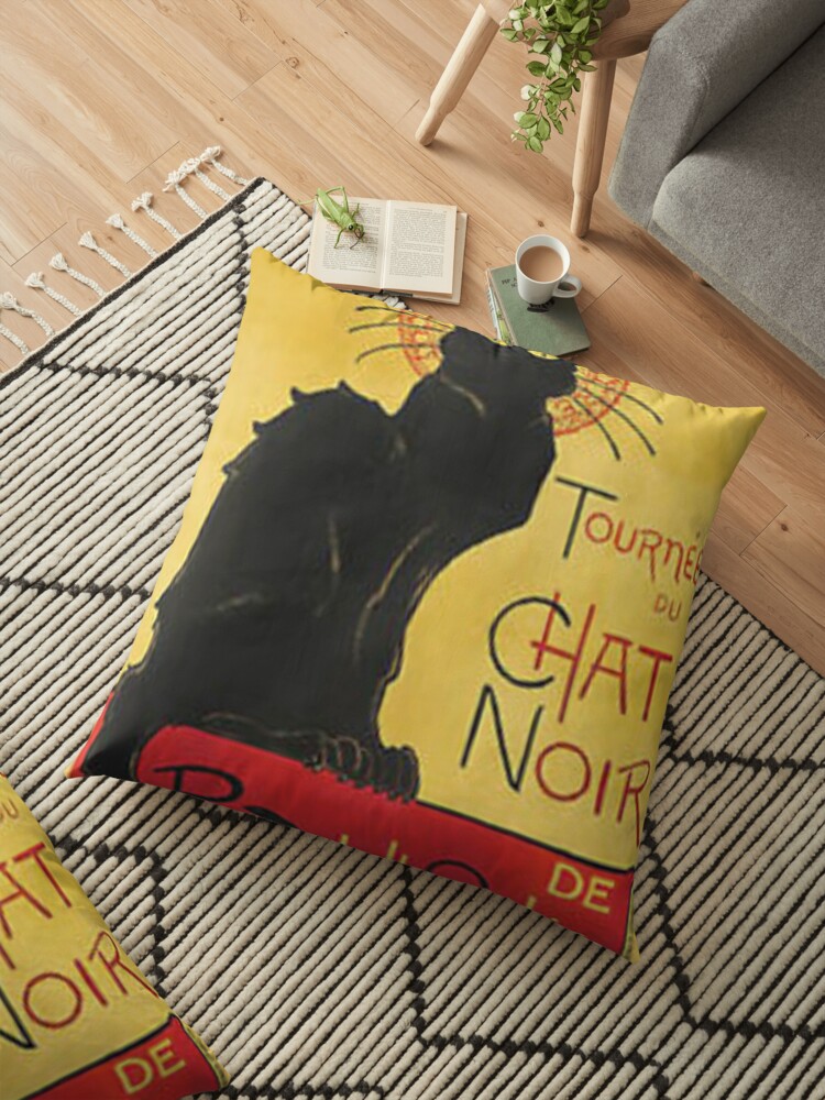 Theophile Steinlen Tournee Du Chat Noir Avec Rodolphe Salis Floor Pillow By Jamescsociety