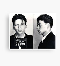 Frank Sinatra Mug Shot Vertical Music Gifts Canvas Print