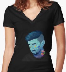 Oh Sean Man Women's Fitted V-Neck T-Shirt