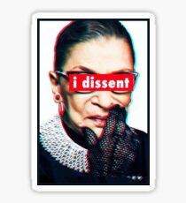 Ruth Bader Ginsburg I Dissent 3D Sticker