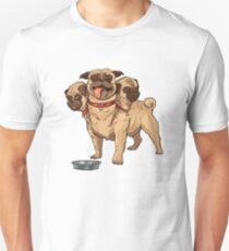 Cute Three Headed Pug Cerberus | Geeky Love and Friendship Unisex T-Shirt