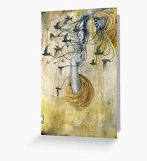"I am half sick of shadows" Greeting Card
