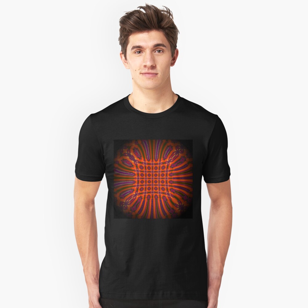 Red Pattern Slim Fit T-Shirt